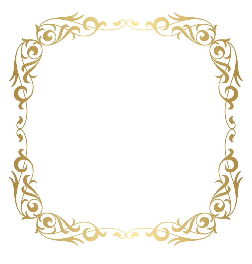 Golden Frame Border Rectangle Transparent PNG Image