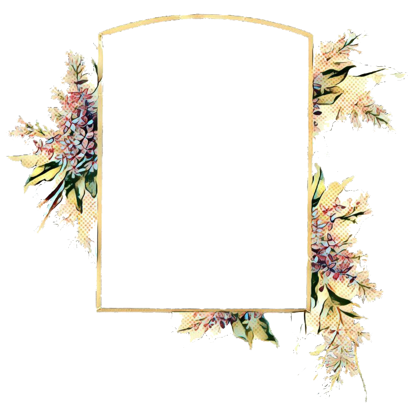 Floral Vintage Frame Transparent PNG Image