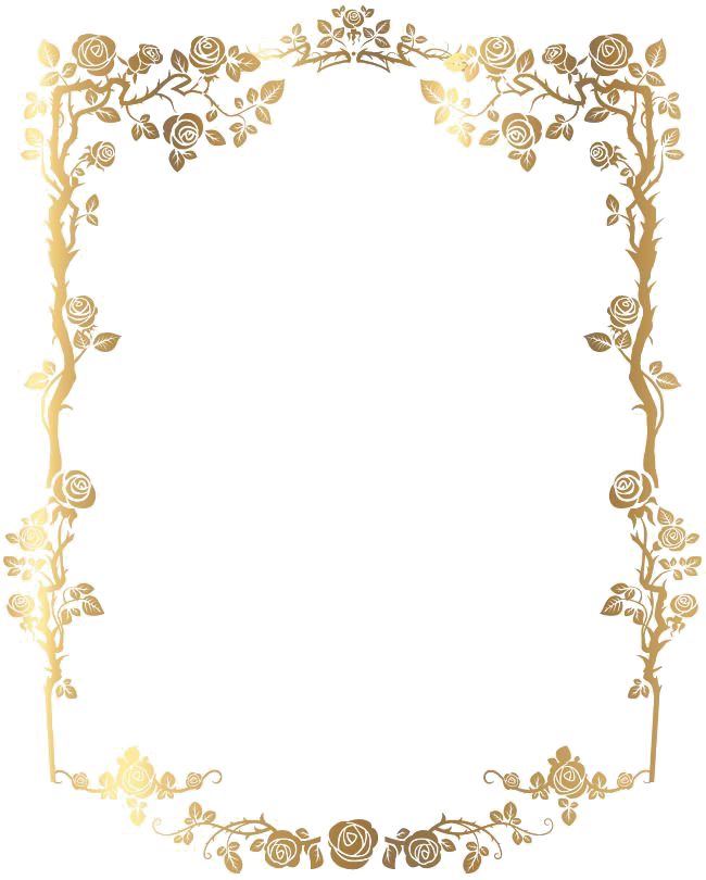 Golden Frame Border Rectangle Transparent PNG Image