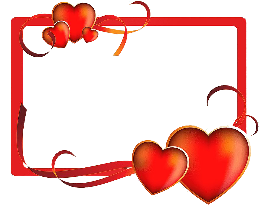 Heart Frame Valentine Transparent PNG Image