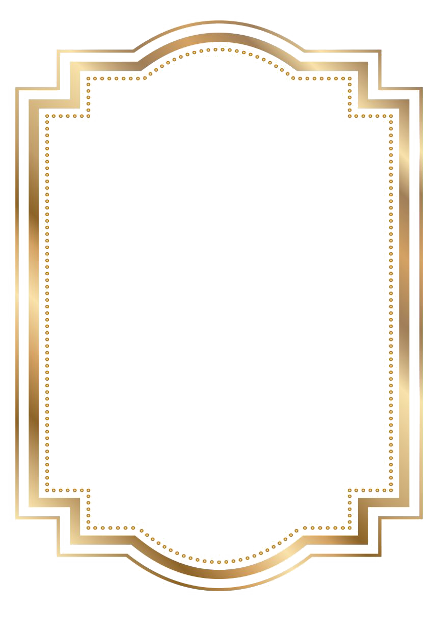 Golden Frame Border Rectangle Transparent PNG Image