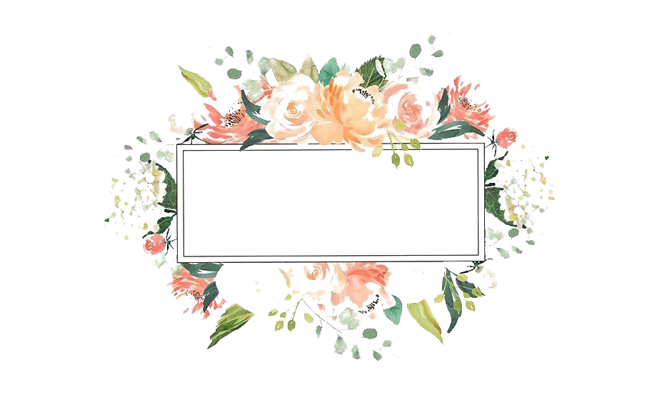 Watercolor Floral Frame Flower Transparent PNG Image