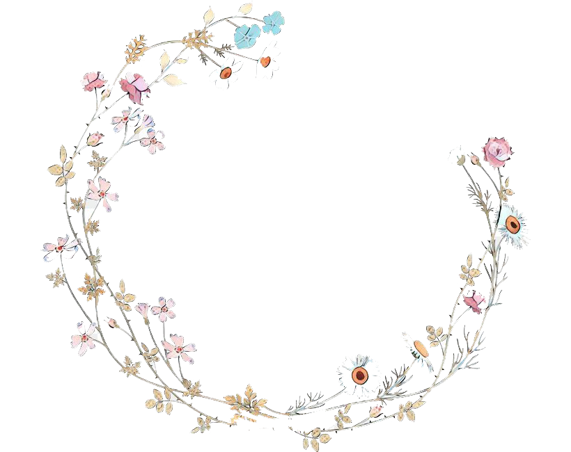 Floral Vintage Frame Transparent PNG Image