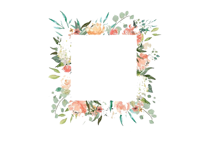 Watercolor Floral Frame Flower Transparent PNG Image