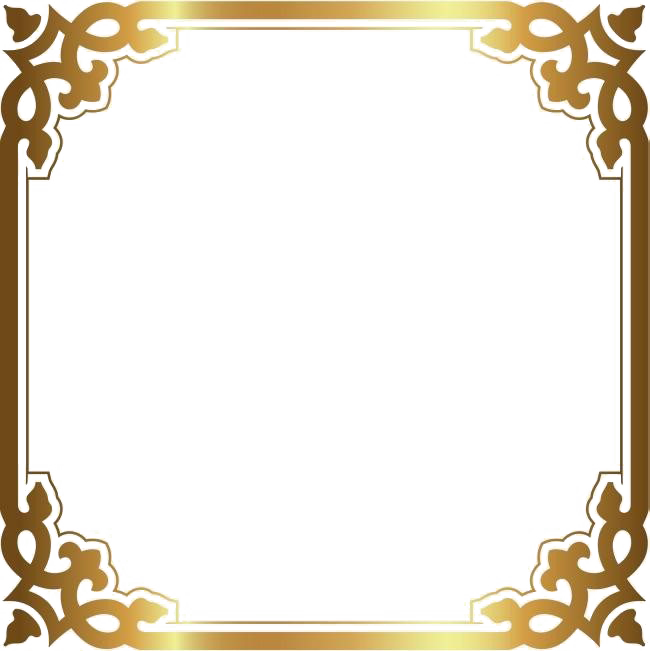 Golden Frame Luxury Transparent PNG Image