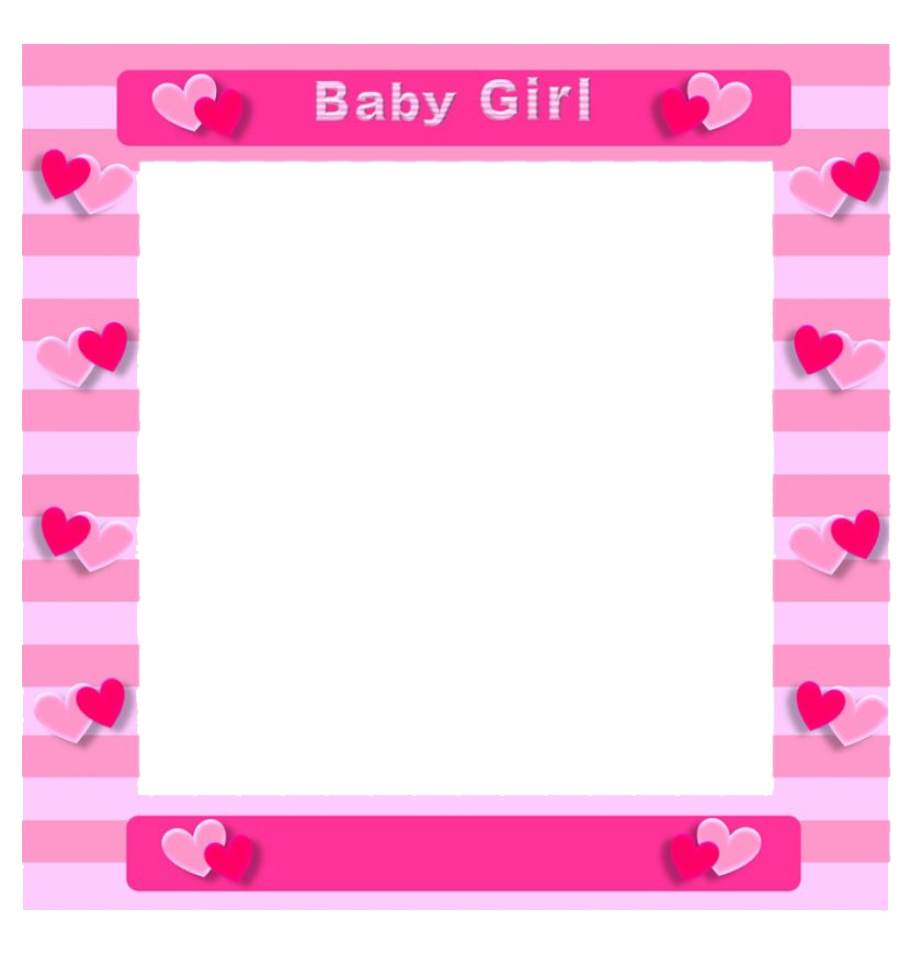 Pink Frame Square Transparent PNG Image