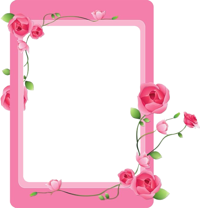 Pink Frame Square Transparent PNG Image