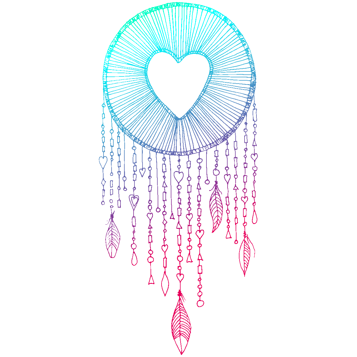 Heart Symbol Drawing Dreamcatcher Transparent PNG Image