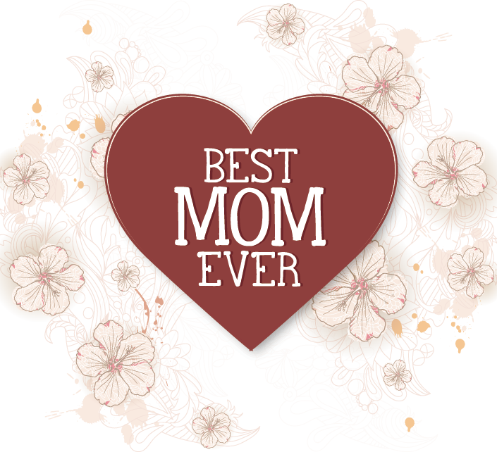 Pink Heart Greetings Day Mother Transparent PNG Image