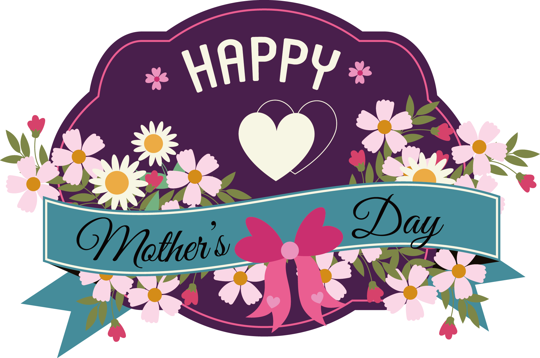 Heart Flower Father Day Mother Transparent PNG Image