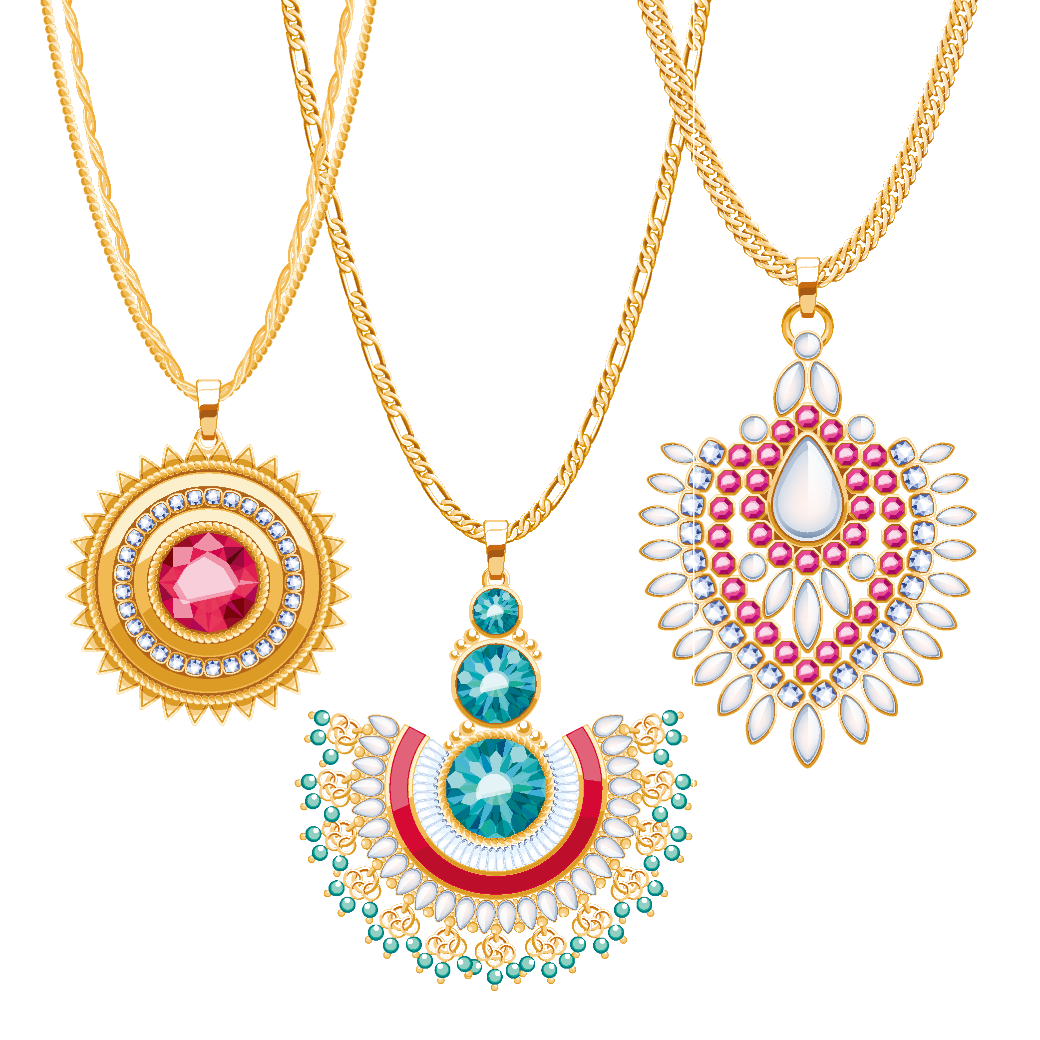 Necklace Diamond Transparent PNG Image