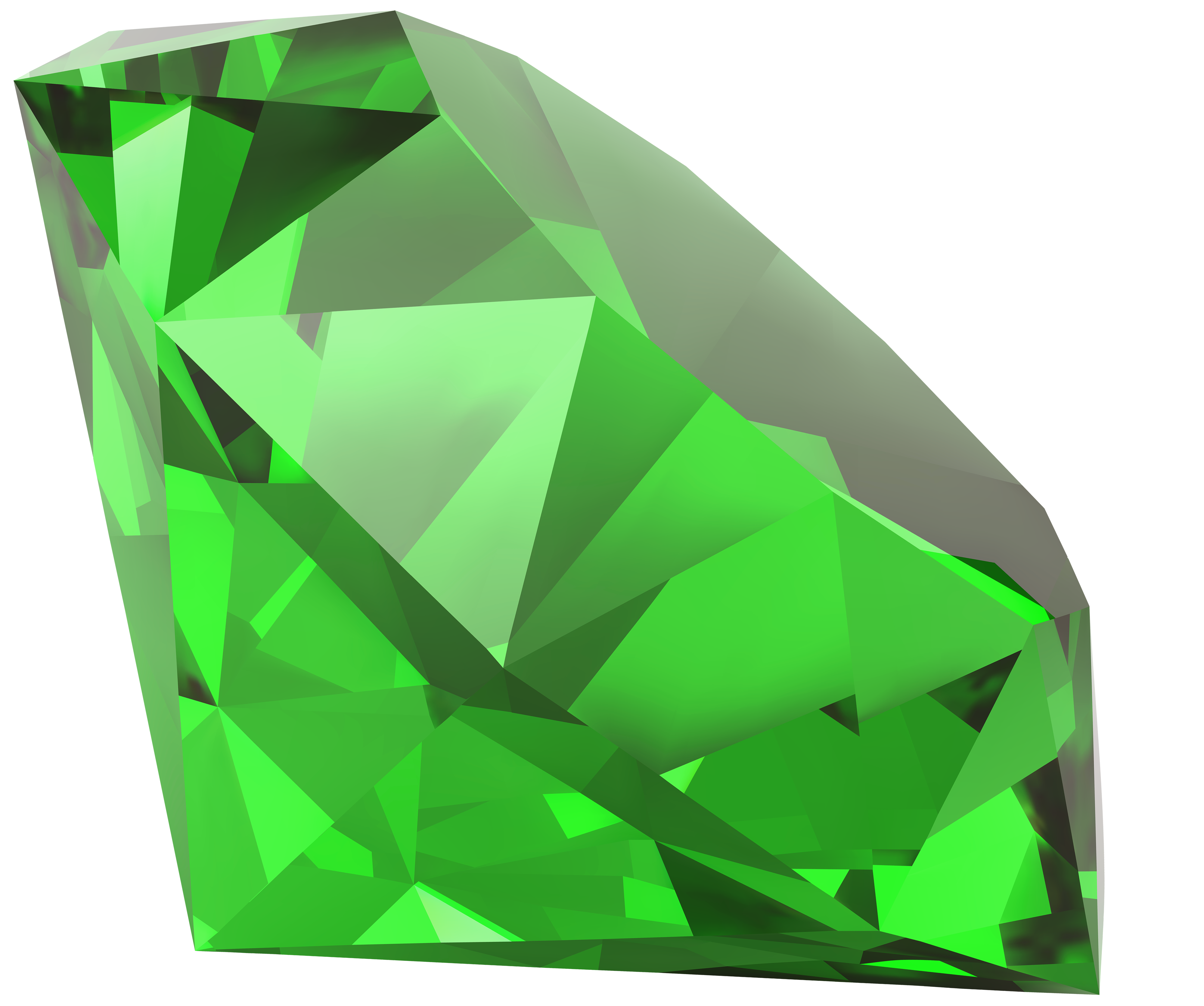 Green Diamond Gemstone Transparent PNG Image