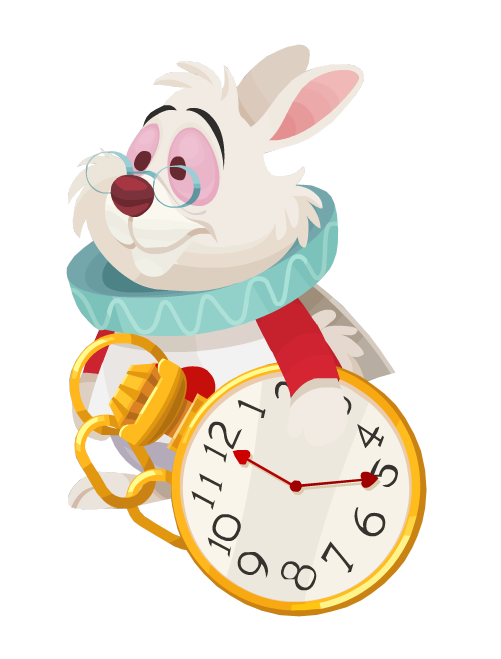 Wonderland Alice Rabbit In Transparent PNG Image