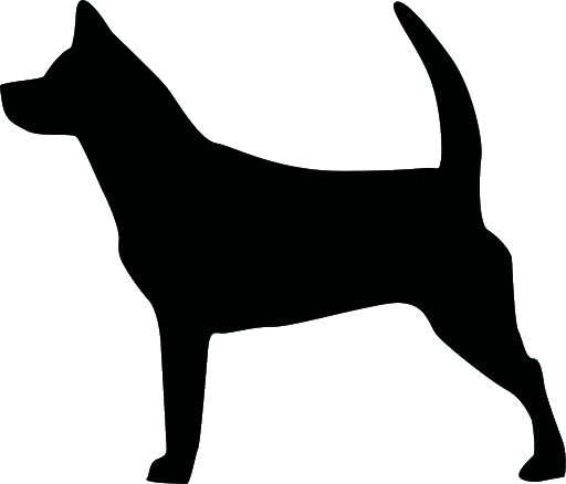 Standing Vector Black Dog Transparent PNG Image