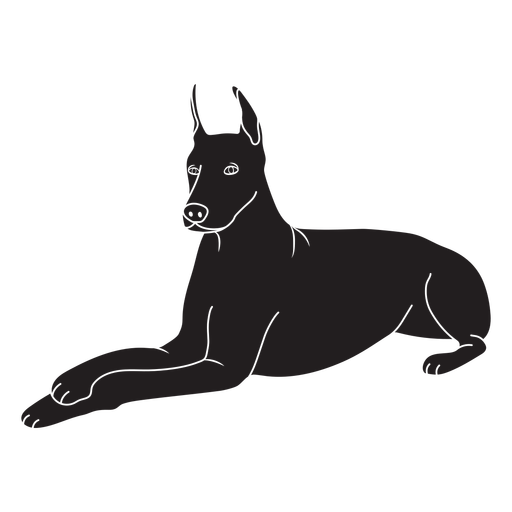 Vector Black Dog Transparent PNG Image