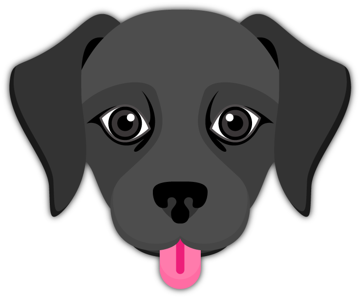 Emoji Black Labrador Dog Transparent PNG Image