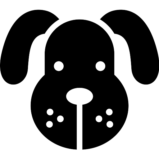 Silhouette Dog Face Transparent PNG Image