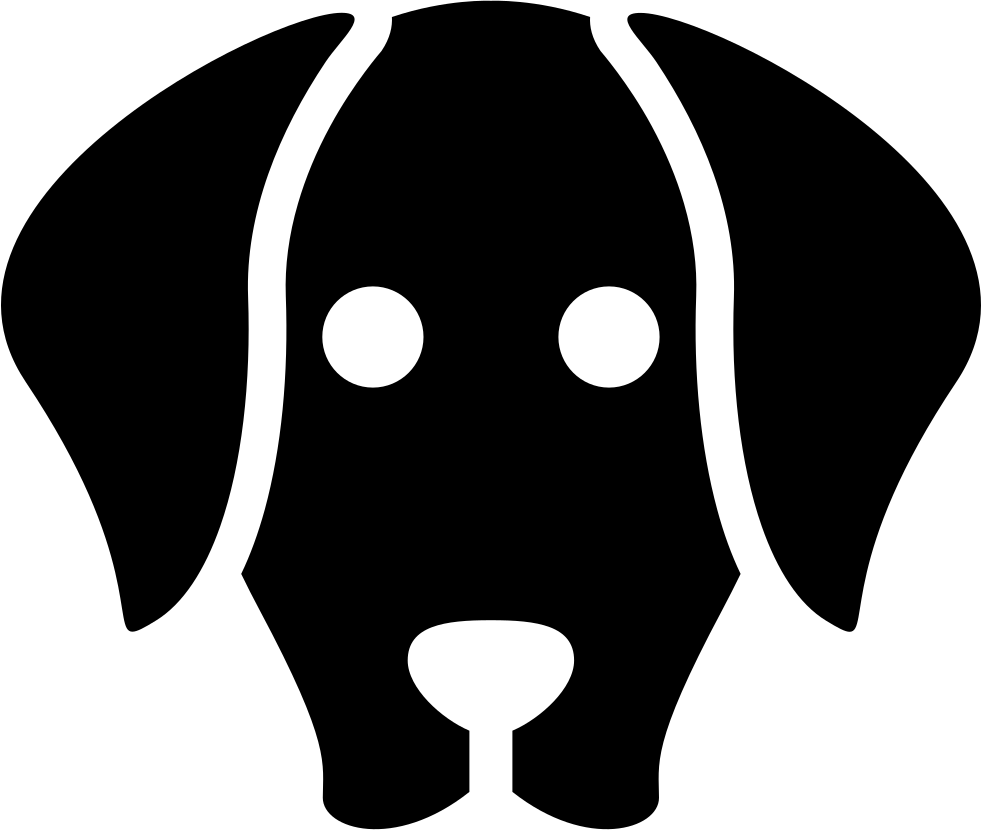 Silhouette Dog Face Transparent PNG Image