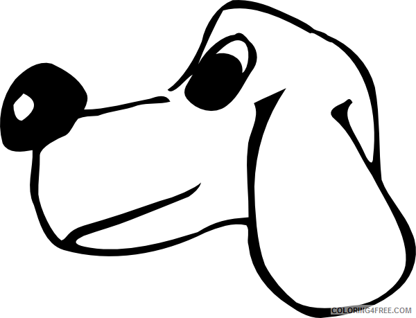 Silhouette Dog Face Transparent PNG Image