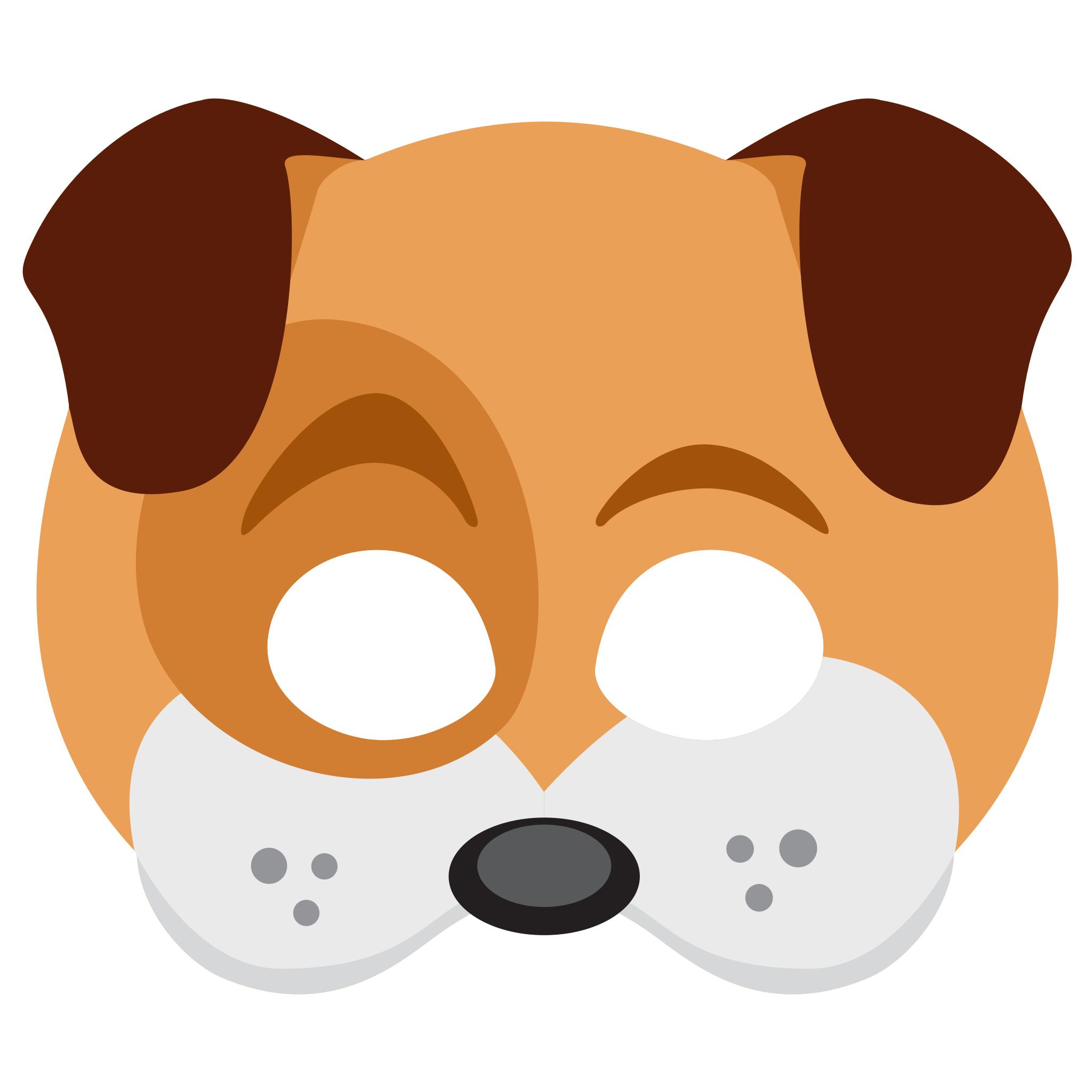 Vector Dog Face Transparent PNG Image
