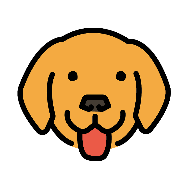 Vector Dog Face Transparent PNG Image