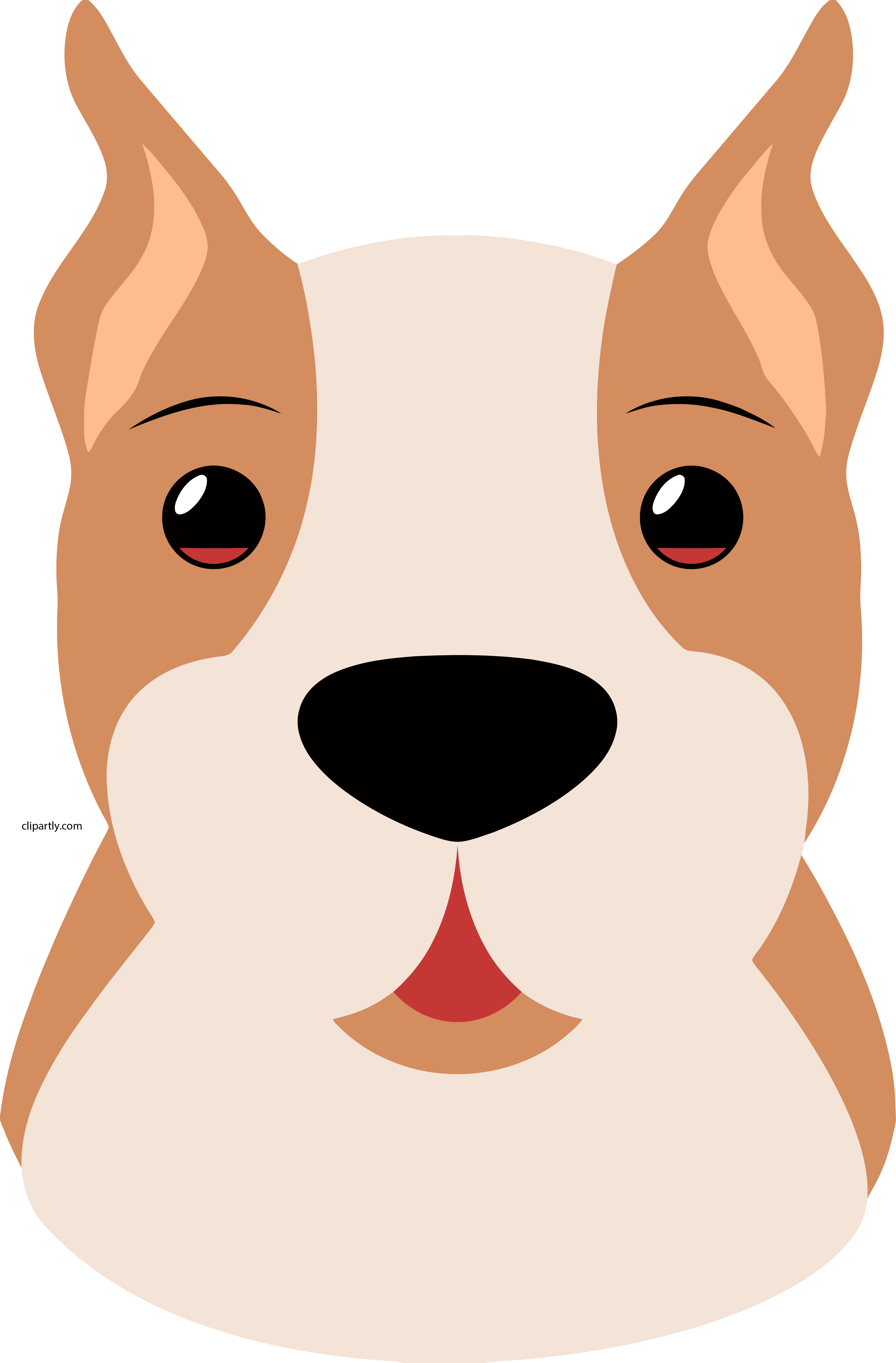Vector Dog Face Transparent PNG Image