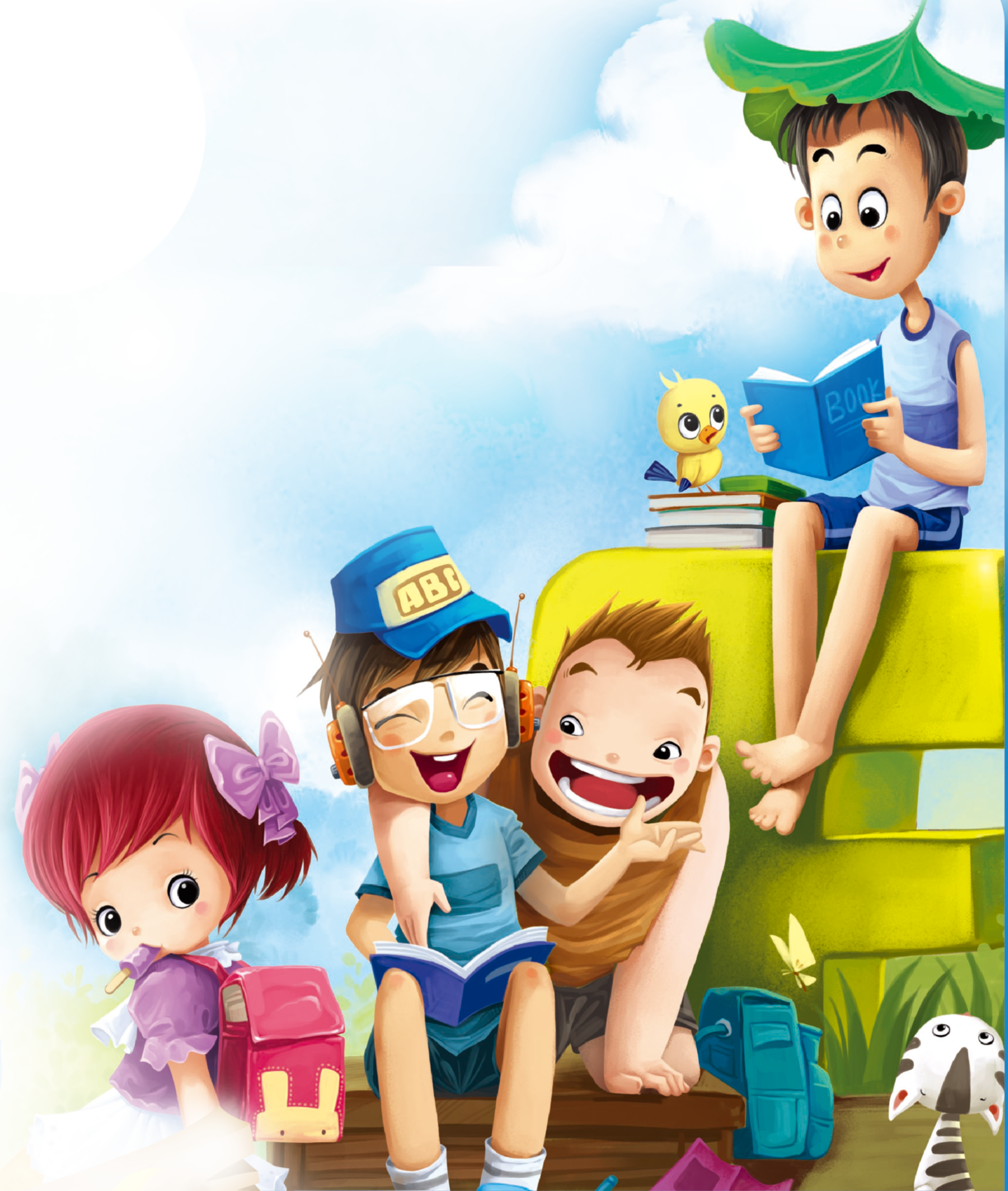 Poster Reading Cartoon Children Transparent PNG Image