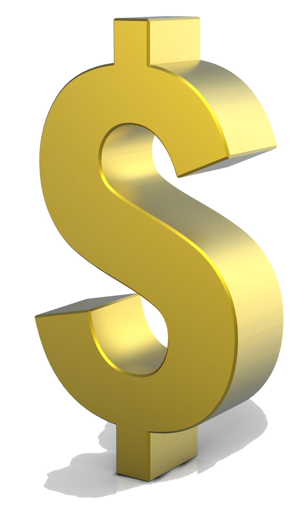 Dollar Gold Sign Transparent PNG Image