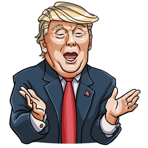 Trump Presidency Of Sticker Donald Cartoon Man Transparent PNG Image