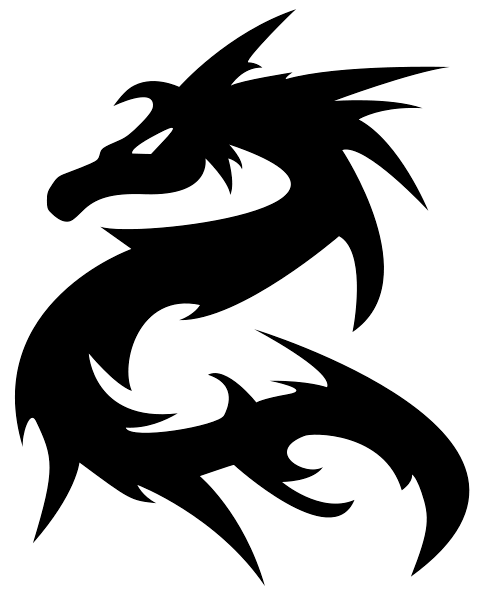 Black Tattoo Dragon Transparent PNG Image