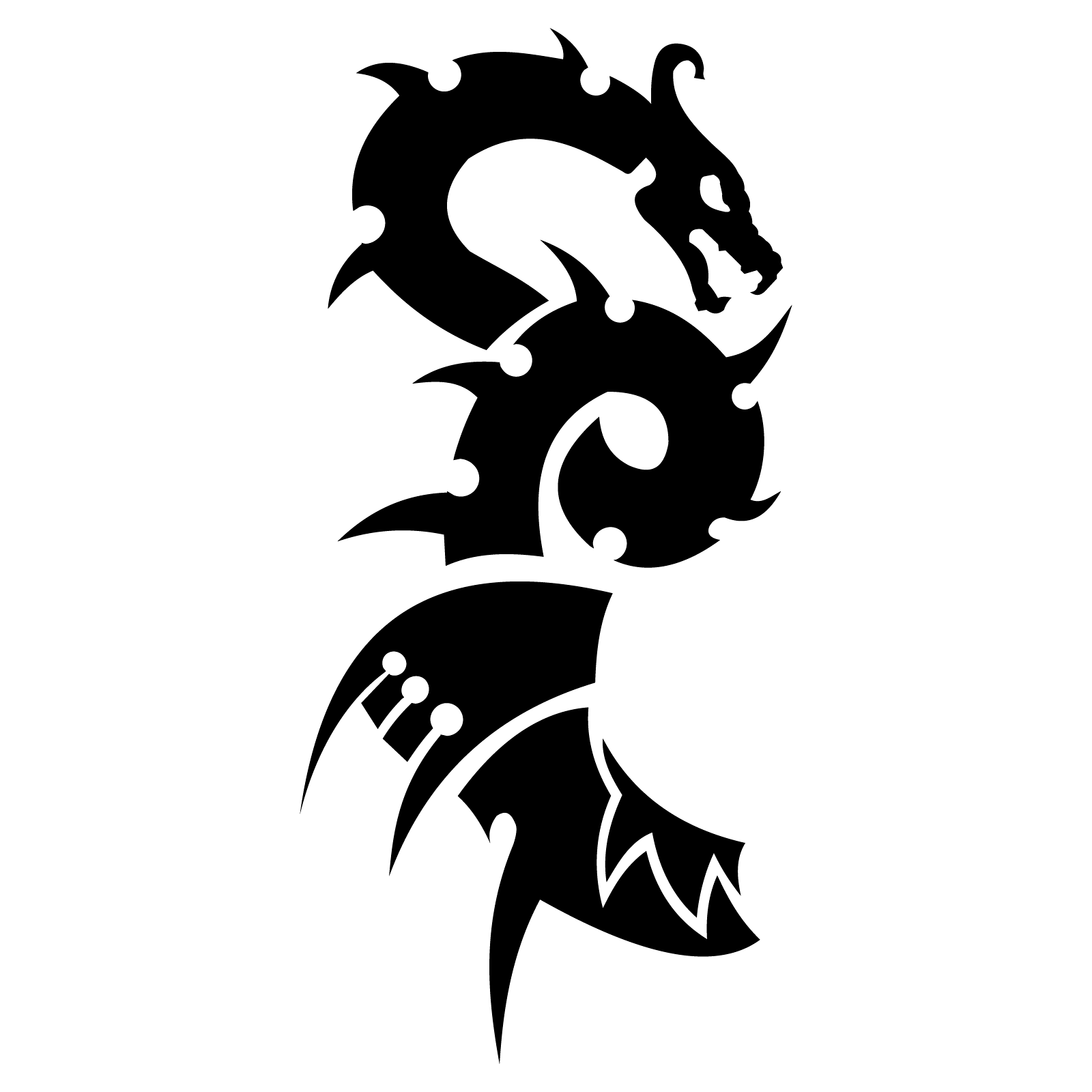 Black Tattoo Dragon Transparent PNG Image