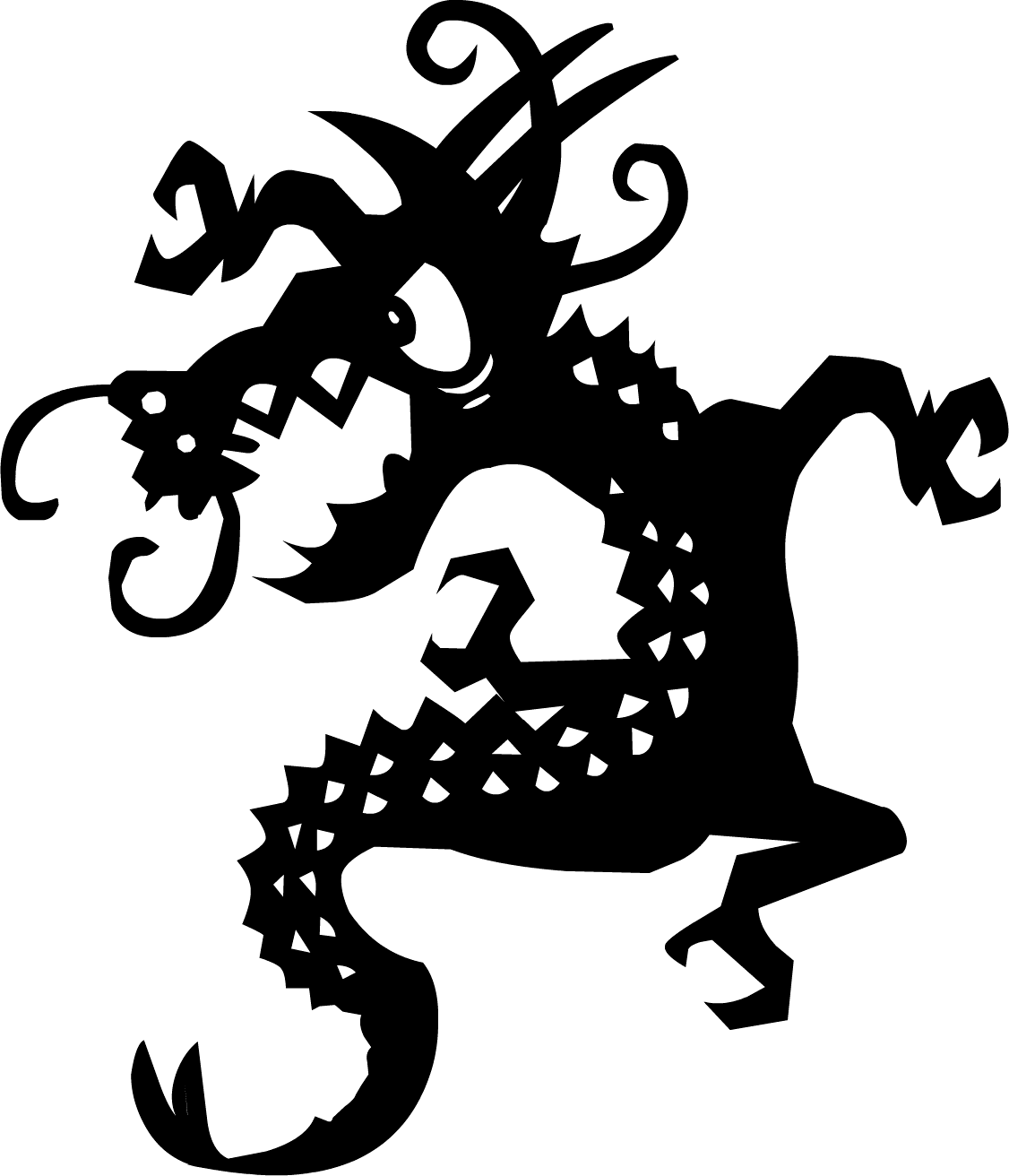 Black Tattoo Dragon Transparent PNG Image