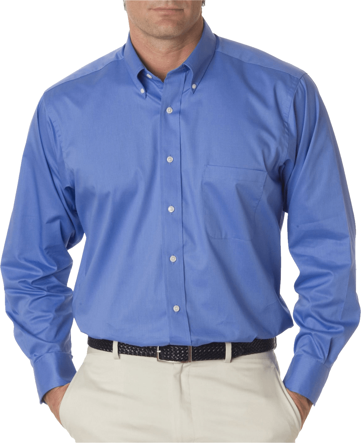 Blue Dress Shirt Transparent PNG Image