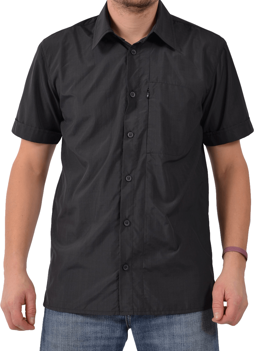 Black Dress Shirt Transparent PNG Image