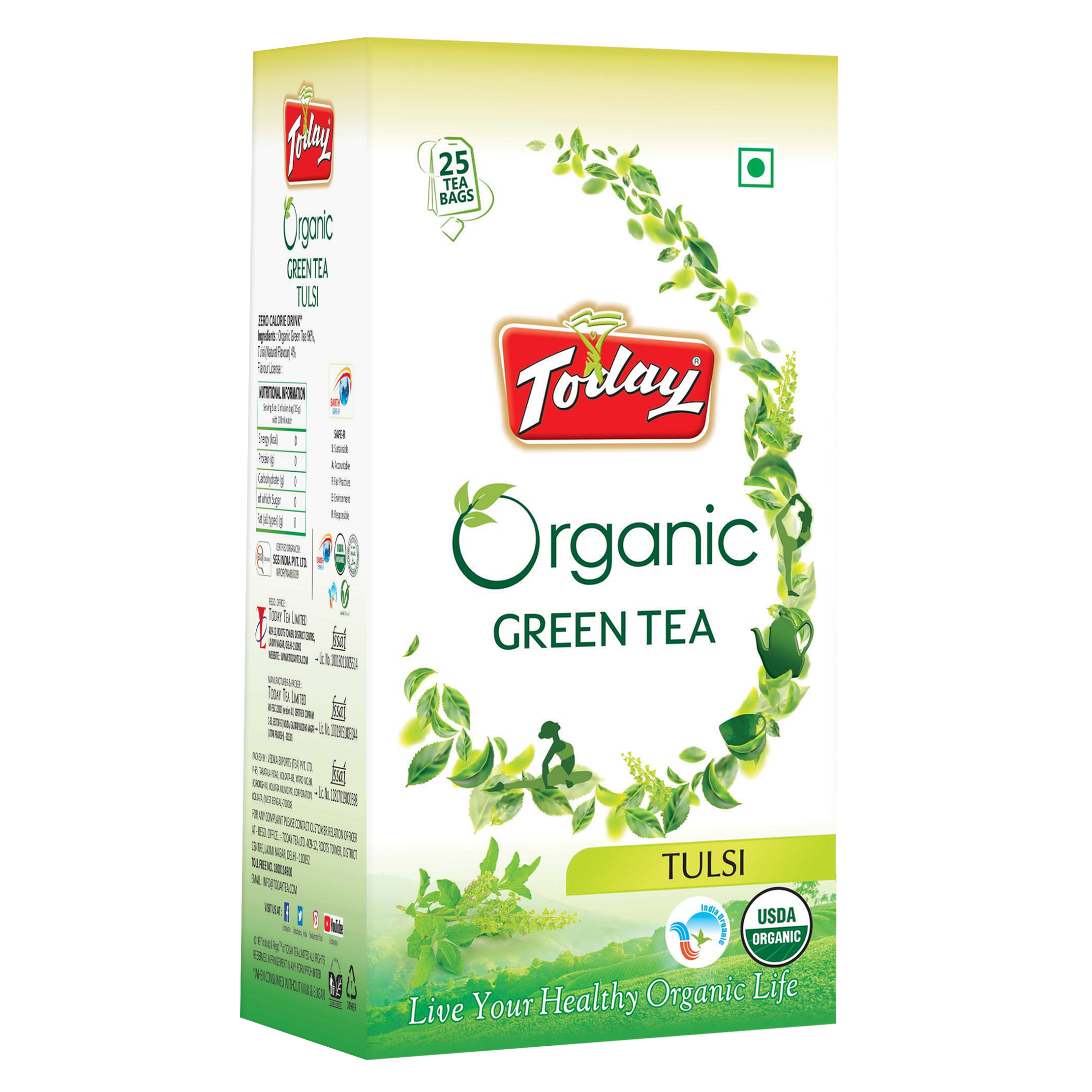 Fresh Organic Green Tea Transparent PNG Image