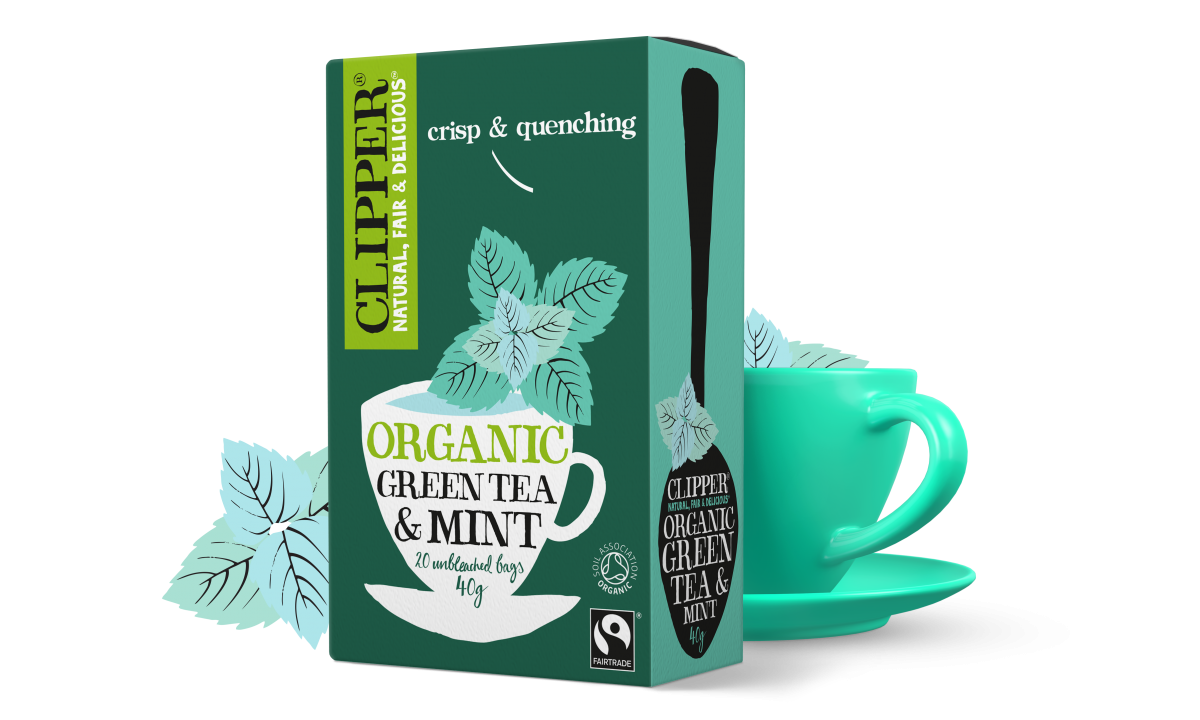 Organic Mint Green Tea Transparent PNG Image