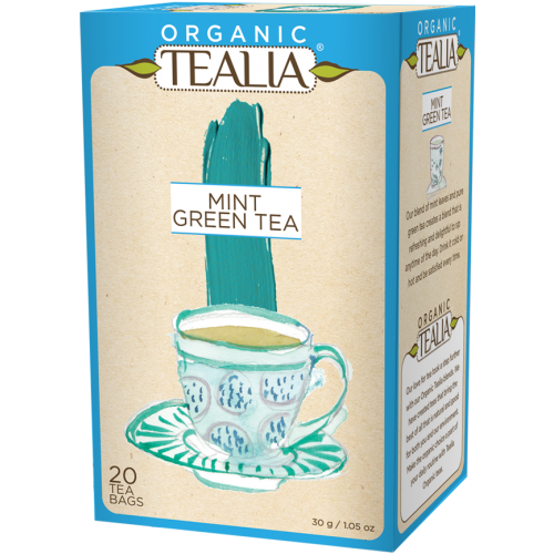Organic Mint Green Tea Transparent PNG Image