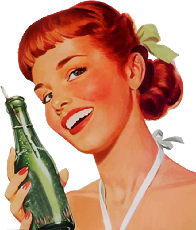 Girl Vector Drinking Transparent PNG Image
