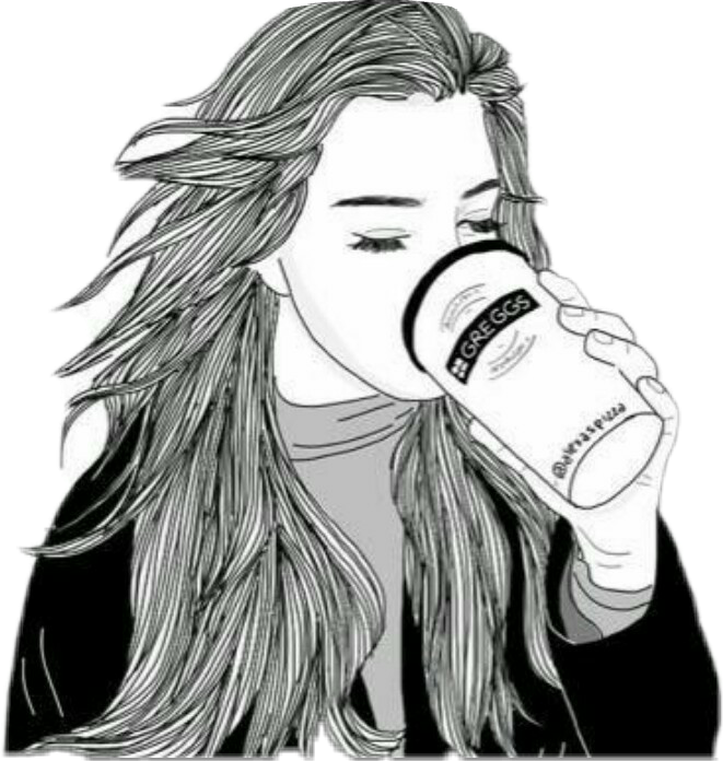 Girl Vector Drinking Transparent PNG Image