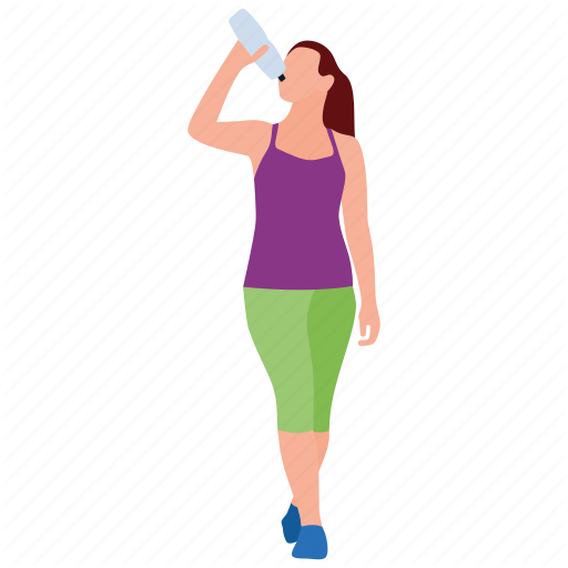 Girl Vector Drinking Transparent PNG Image