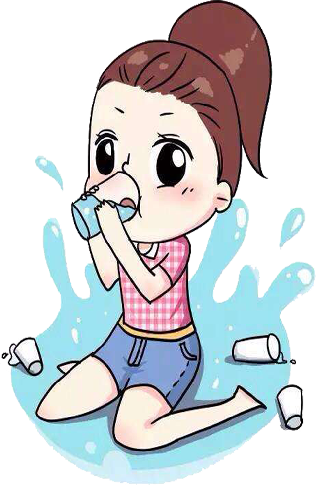 Girl Vector Drinking Young Transparent PNG Image