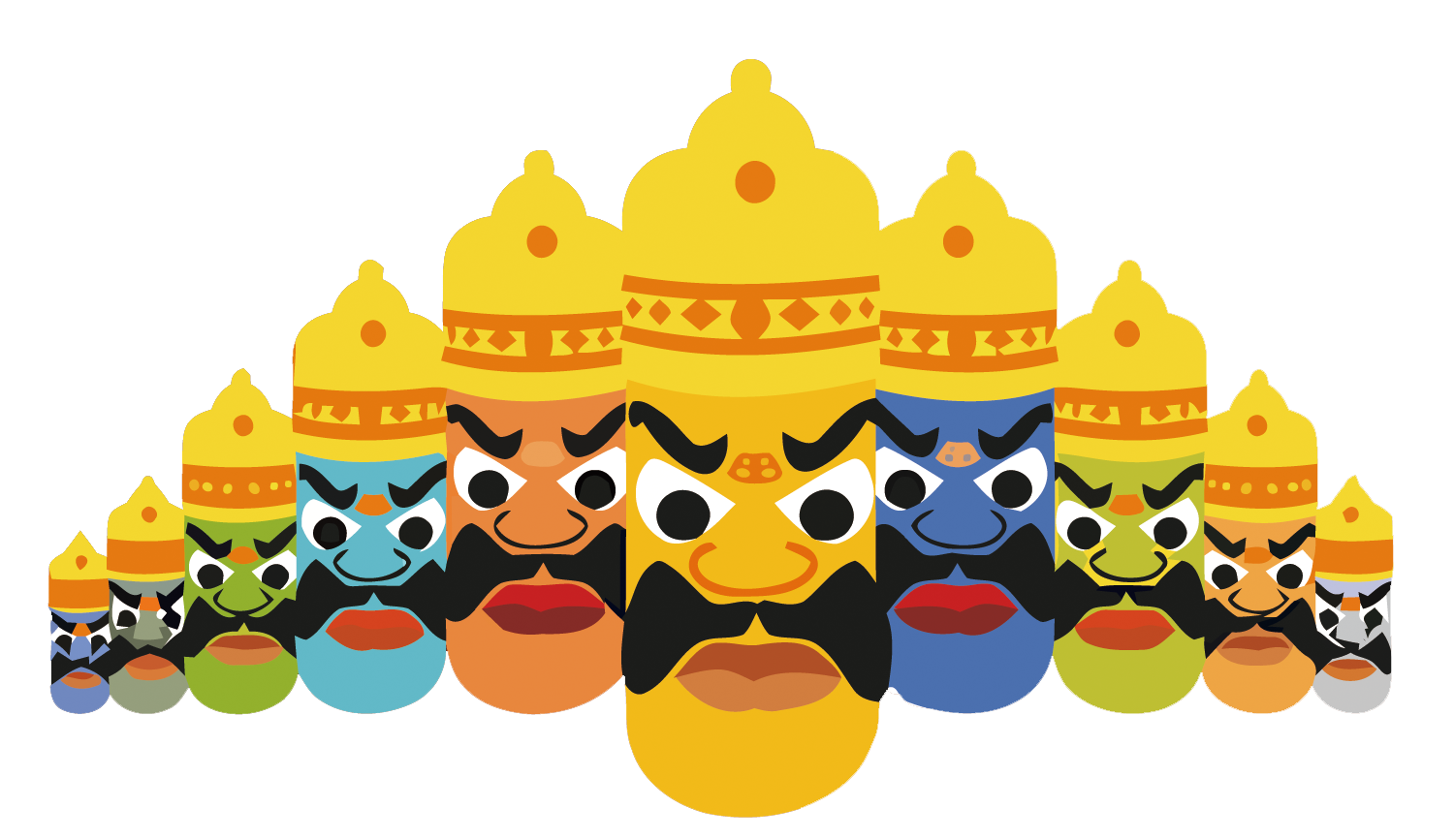 Vector Dussehra Ravana Rowe Frame Transparent PNG Image