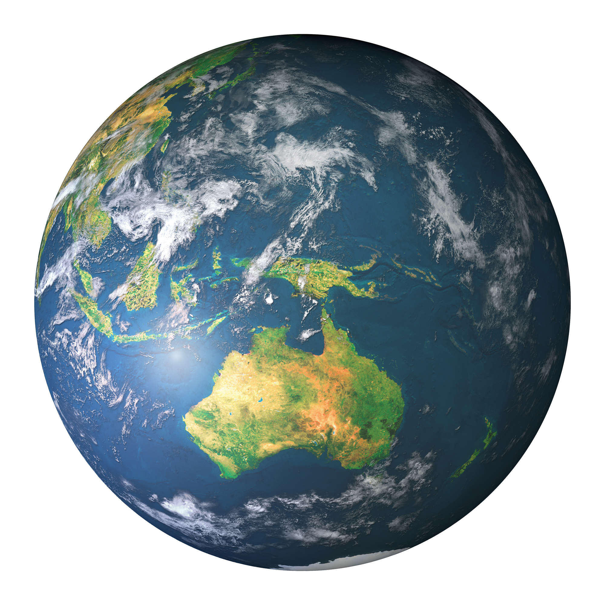 Blue Satellite Australia Top Earth View Transparent PNG Image