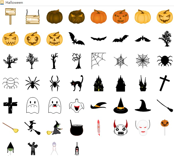 Halloween Elements Transparent PNG Image