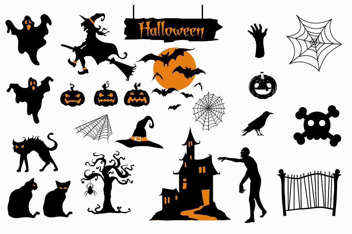 Halloween Elements Transparent PNG Image