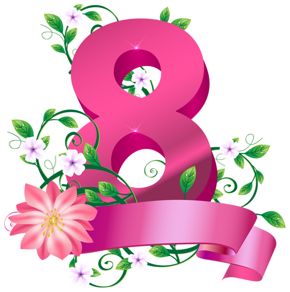 8 March Transparent PNG Image