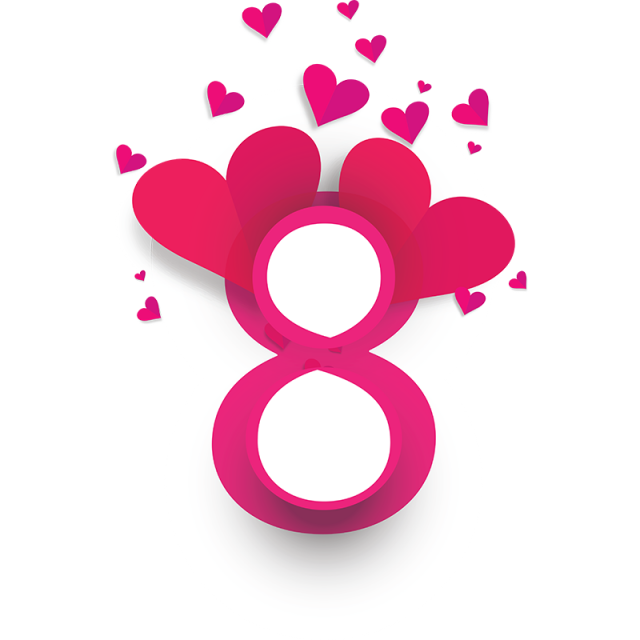 8 March Transparent PNG Image