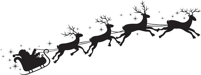 Santa Sleigh Transparent PNG Image