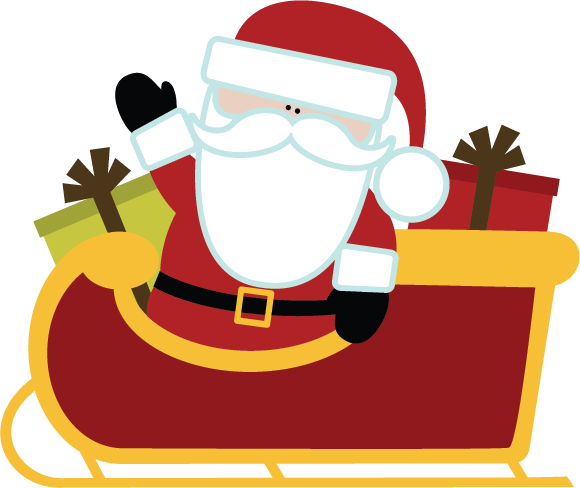 Santa Sleigh Transparent PNG Image