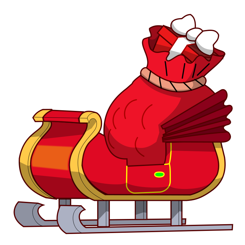 Santa Sleigh Transparent PNG Image